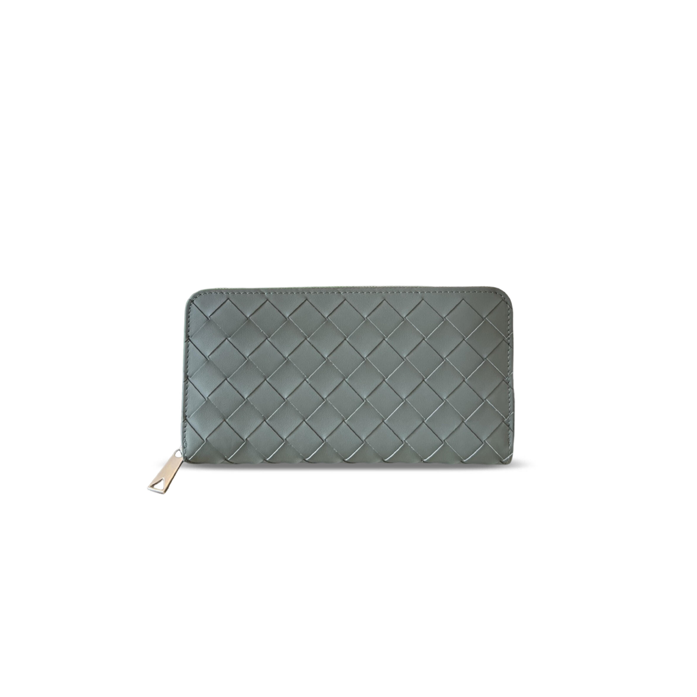 BOTTEGA VENETA INTRECCIATO ZIP-AROUND WALLET ARDOISE 593217 (19*10*2cm)